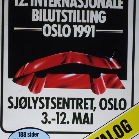 OSLO 1991 Bilutstillingskatalog, 12. Internasjonale på 164sider