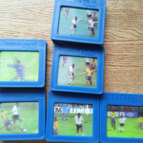 6 Kellogg's ACTION VIDEO CARD, EURO 96, selges