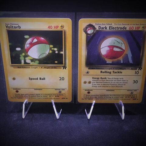 Pokemon Dark Electrode + Voltorb Team Rocket Tilstand NM