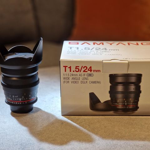 Samyang VDSLR 24mm / T1.5 ED AS IF UMC (For Nikon F-Mount)