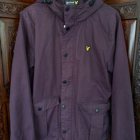 Stilig Lyle & Scott Jakke - Burgunder, Str. M