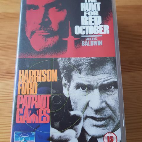 The Hunt for Red October og Patriot Games vhs