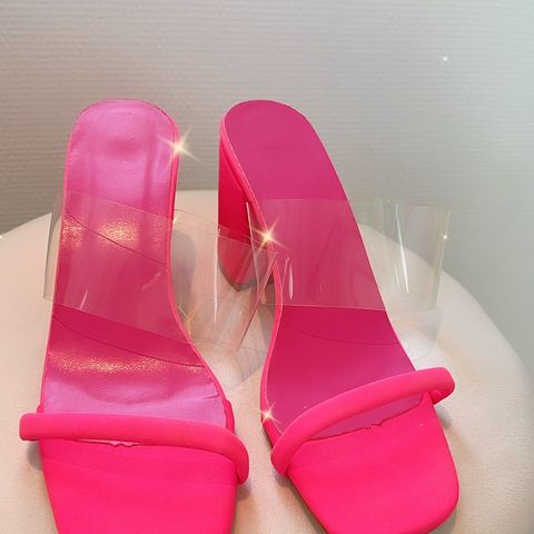 Dame sko sandal slipper i str 39 neon rosa !
