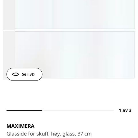 Maximera glasside skuff