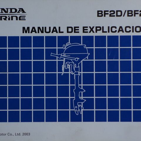 Honda BF2D/ BF2.3B 2003 påhengsmotor  håndbok på spansk