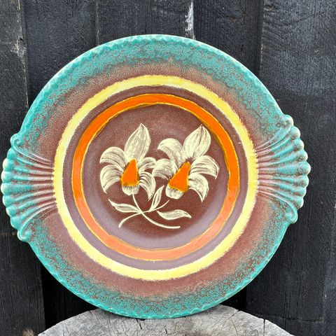 Kjempestort vintage fat i keramikk, Ø 40,5 cm