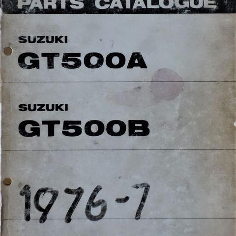 SUZUKI GT500  07.1976  Parts List