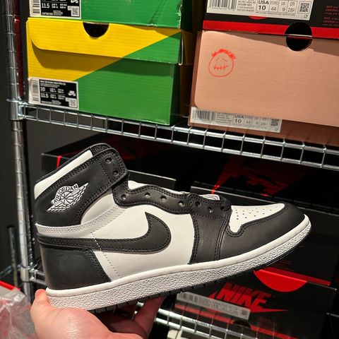 Jordan 1 High OG 85 Cut Black White Str 43