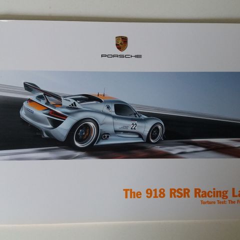 PORSCHE 918 RSR Racing Lab -brosjyre.