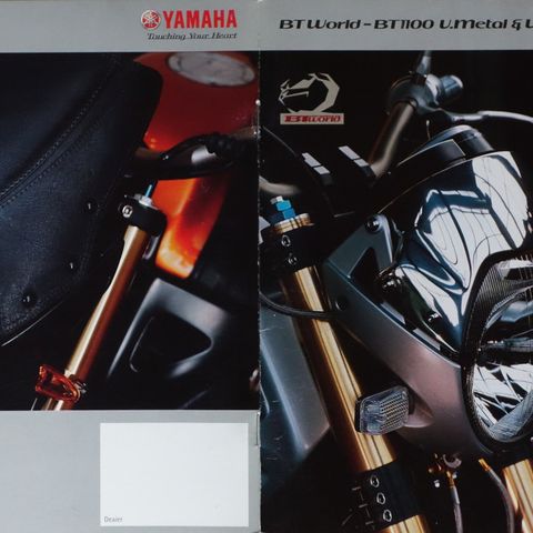 Yamaha BT WORLD  BT1100 2001 model  brosjyre
