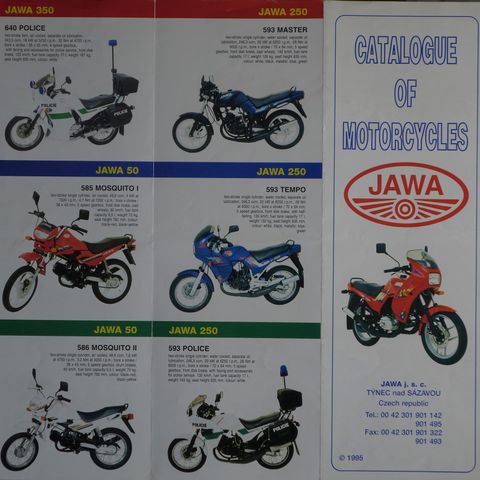 Jawa brosjyrer 50, 250,350