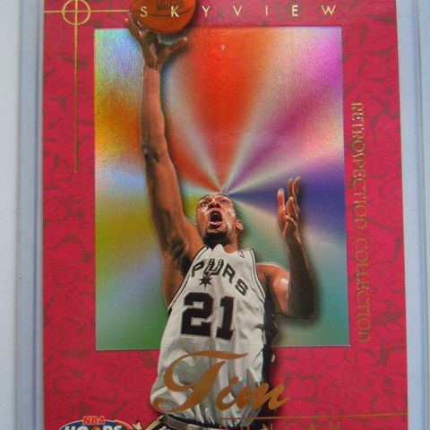 🏀 Sjelden NBA Tim Duncan Hoops Skyview - San Antonio Spurs basketballkort