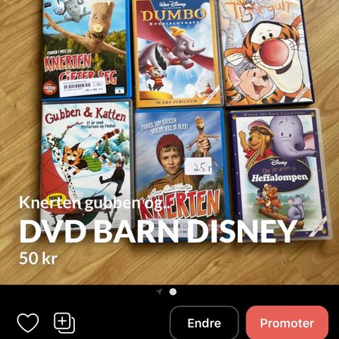 Barnefilmer dvd Disney filmer