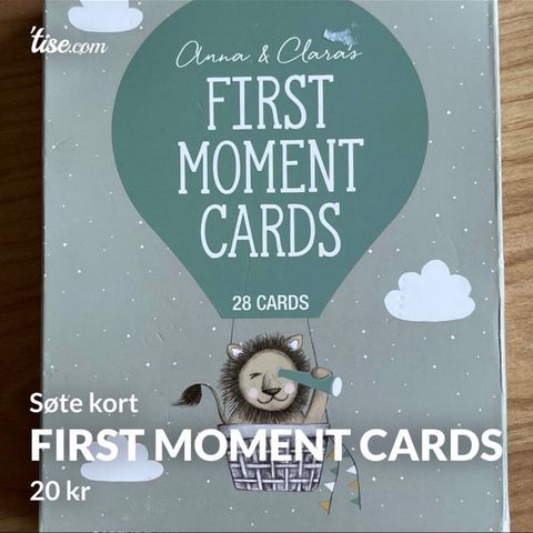 First Moment cards Babykort minner