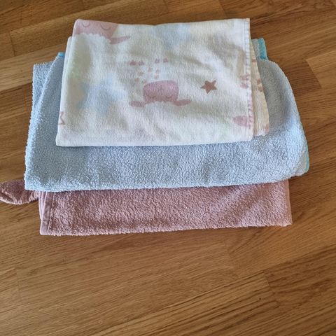 3 stk babyhåndklær