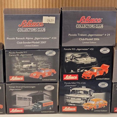 Schuco Piccolo 1:90 Jägermeister Porsche Renault VW Golf Trabant NSU BMW