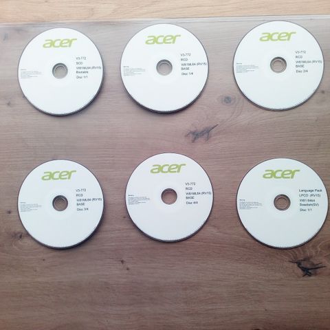 Acer V3-772(G) Factory set OS (2 sets, 200,- price per set) Made by Acer