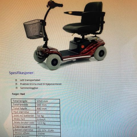 El scooter-Handicap scooter OBS NY PRIS,