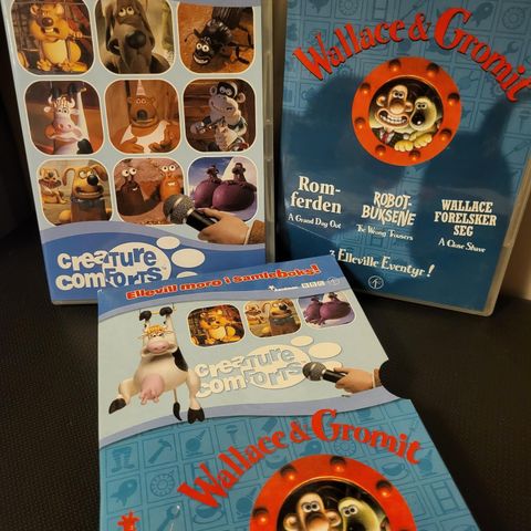 Wallace & Gromit Creature comforts og 3 elleville eventyr OG Varulvkaninens...