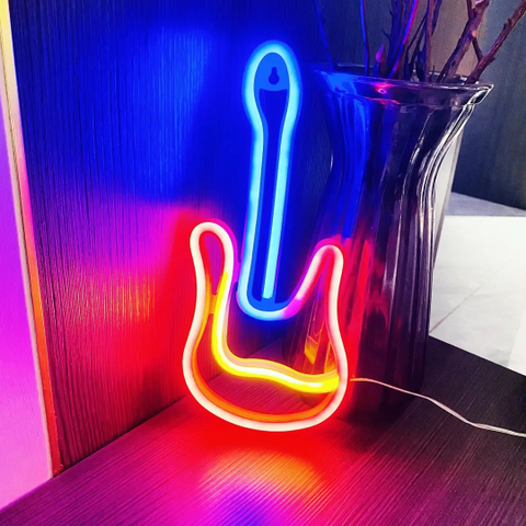 Neon Led Lampe Guitar