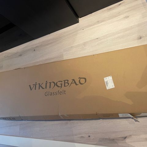 VikingBad Liam Glassfelt Rett – Sort Matt - B=50 H=193 - Nesten halv pris!