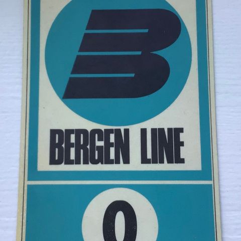 Bergen Line klistremerke fra 80-tallet