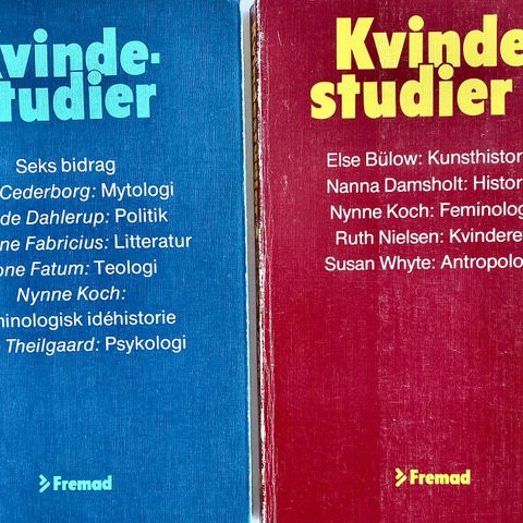 "Kvindestudier" - to paperbackbøker på dansk med interessant artikler.