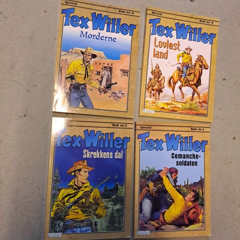 Tex willer nr 1,2,4,6