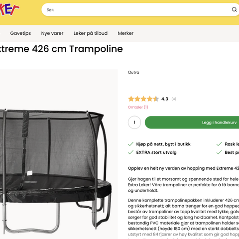 Trampoline 426 cm, Outra sport/JumpXfun Extreme