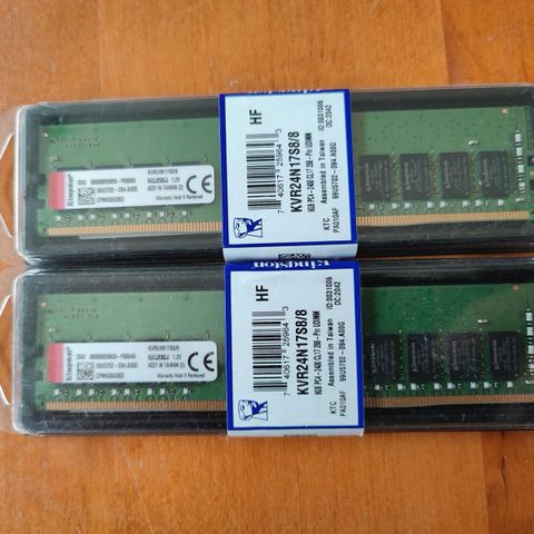 Kingston 8GB KVR24N17S8/8 PC4-2400 CL17 288-Pin UDIMM