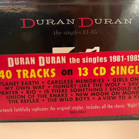 Ny pris: Duran Duran Singles Box 81 - 85 forseglet inkl.13 CDer!