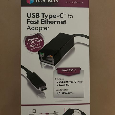 usb-c to ethernet nettverksadapter LAN adapter