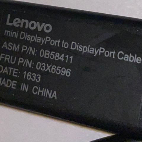 Lenovo Mini-DisplayPort-to-DisplayPort Cable
