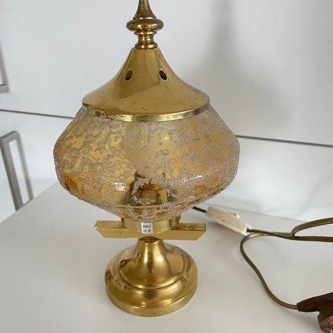 Retro lampe med glasskuppel LK (28.5 cm høy)