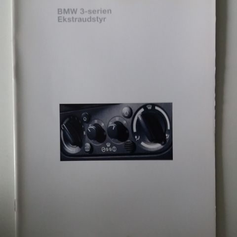 BMW 3 - Serie Ekstrautstyr -brosjyre. ( E36 )