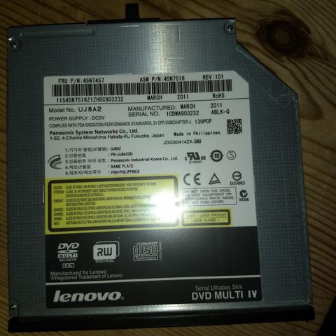 Lenovo laptop extra dvd