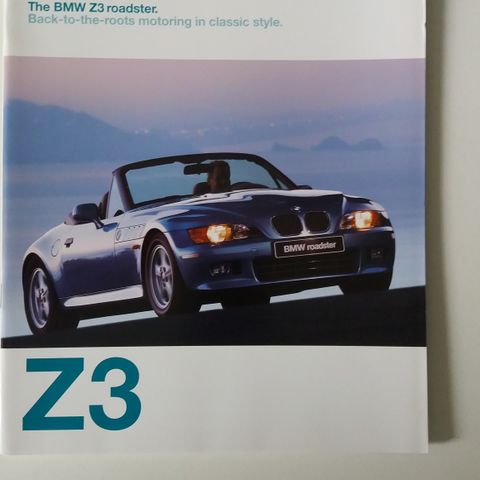 BMW Z3 -brosjyre.