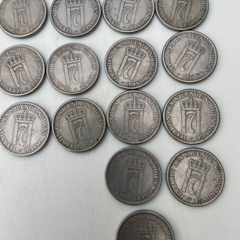 1 krones mynt Norge 1925- 1957