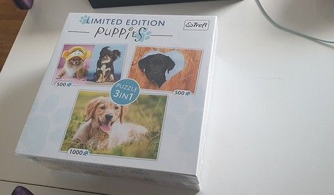 3 in 1 Puzzle Puppies Limited Edition ny i emballasje veil 299,- selges 150