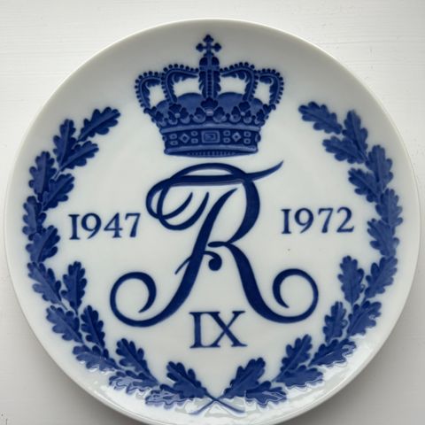 Platte. Royal Copenhagen. Kong Frederik IX