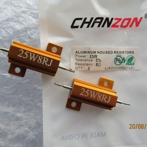 Wireground metal resistor 25W 8Ohm