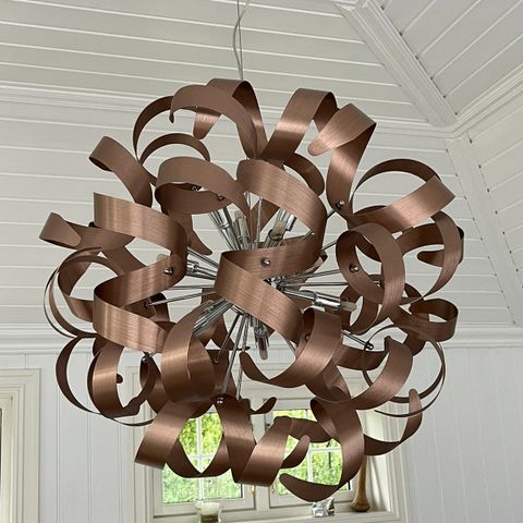 Curly taklampe m/leddpærer