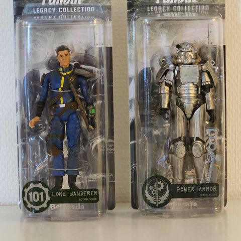 Fallout Funko Legacy Collection Power Armor og Lone Wanderer Ny i boks