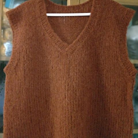 Vest i brushed alpaca silk