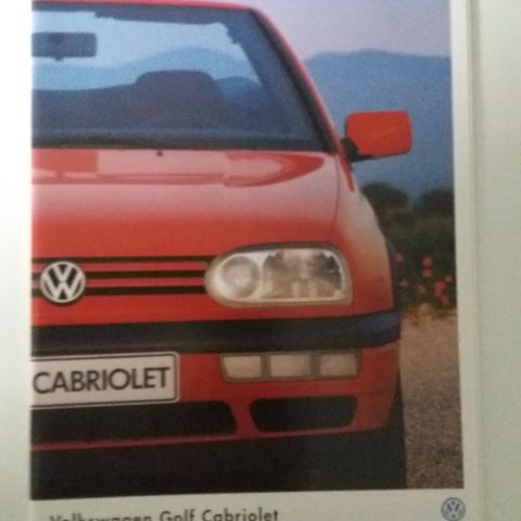 VW GOLF Mk3 Cabriolet -brosjyre.