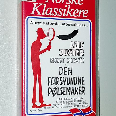 VHS SMALL BOX.NORSKE KLASSIKERE.DEN FORSVUNDNE PØLSEMAKER 1941.UÅPNET.