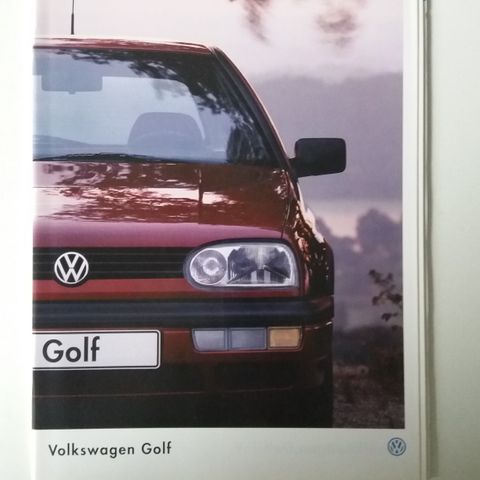 VW GOLF Mk3 -brosjyre. ( NORSK brosjyre )