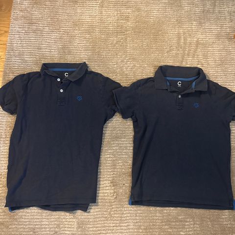 2 stk piquet t-skjorter str 10-12 år (146/152) 49kr pr stk