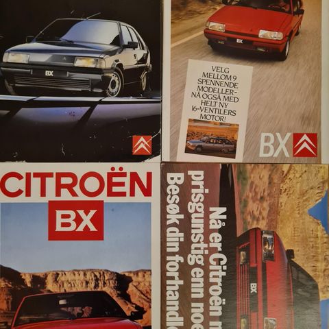 Citroën BX brosjyrer selges