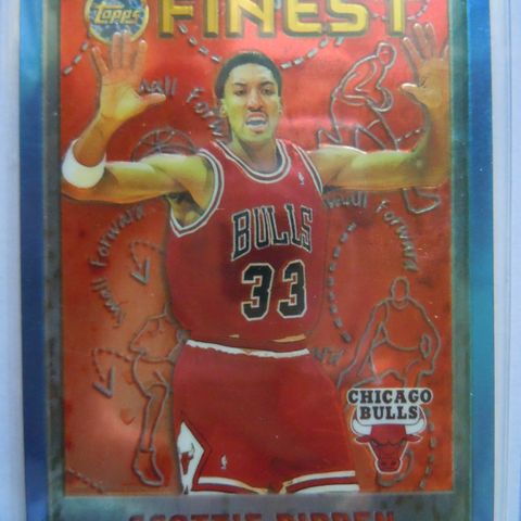 🏀 NBA Scottie Pippen Topps Finest Chicago Bulls basketballkort